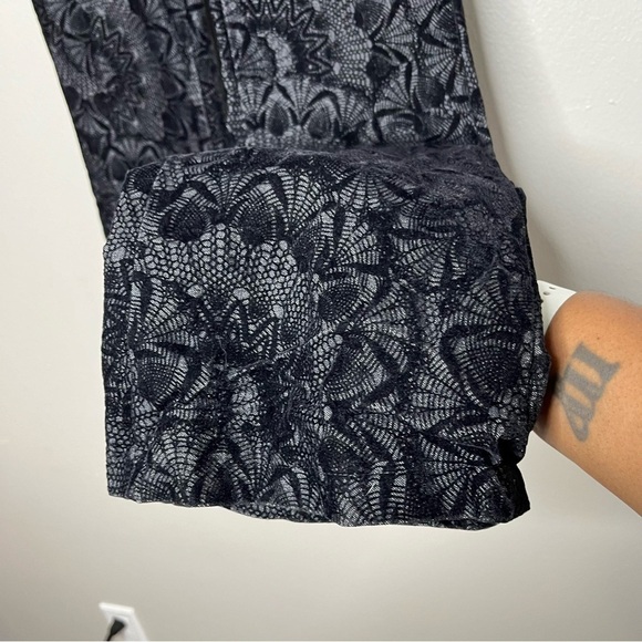 Equestrian Design Santa Barbra Women Pull-On Pants Flare Small Black Jacquard - Picture 4 of 11